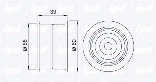 IPD 15-0193 Deflection/Guide Pulley, timing belt